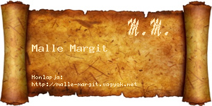 Malle Margit névjegykártya